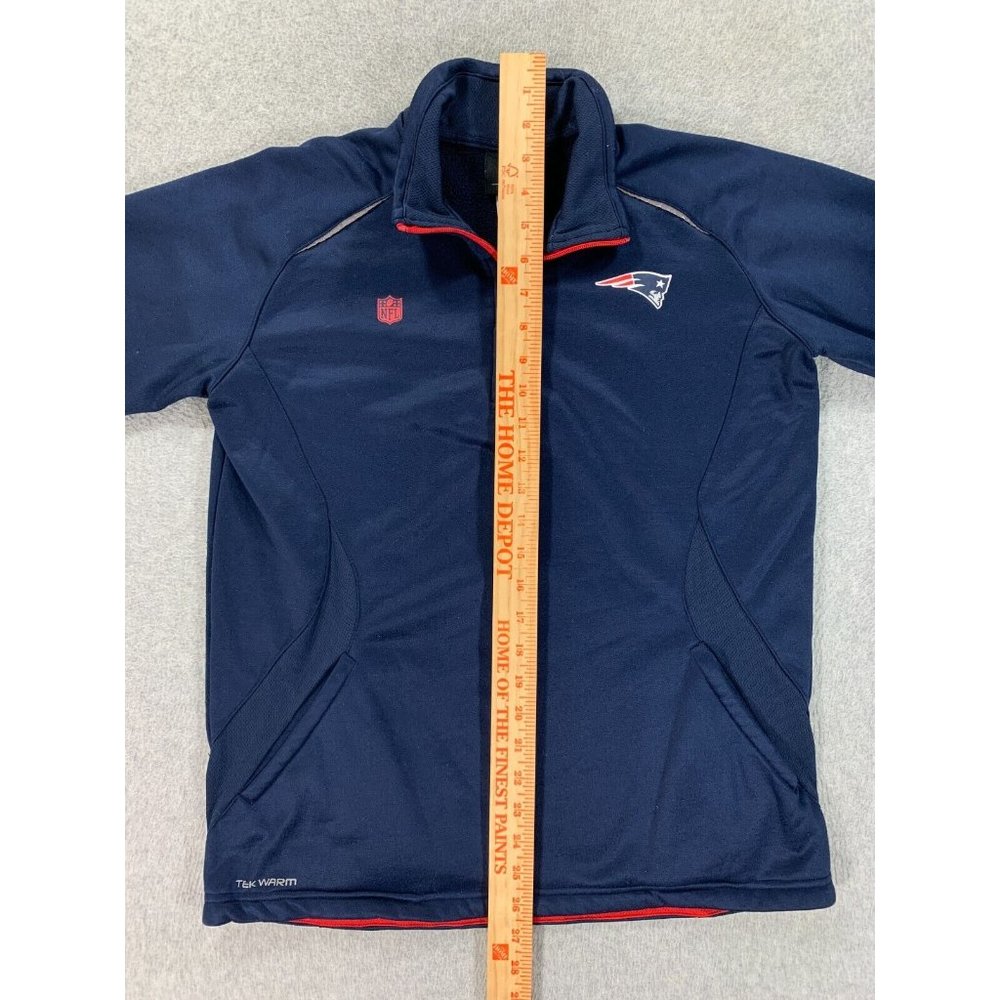 New England Patriots 1/4 Zip Fleece Lined Pullover (Youth Large 14/16) Blue - Picture 10 of 12